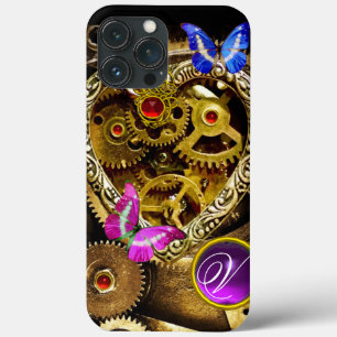 STEAM PUNK HEART,GEARS,GEMS,SMITTFILER MONOGRAM