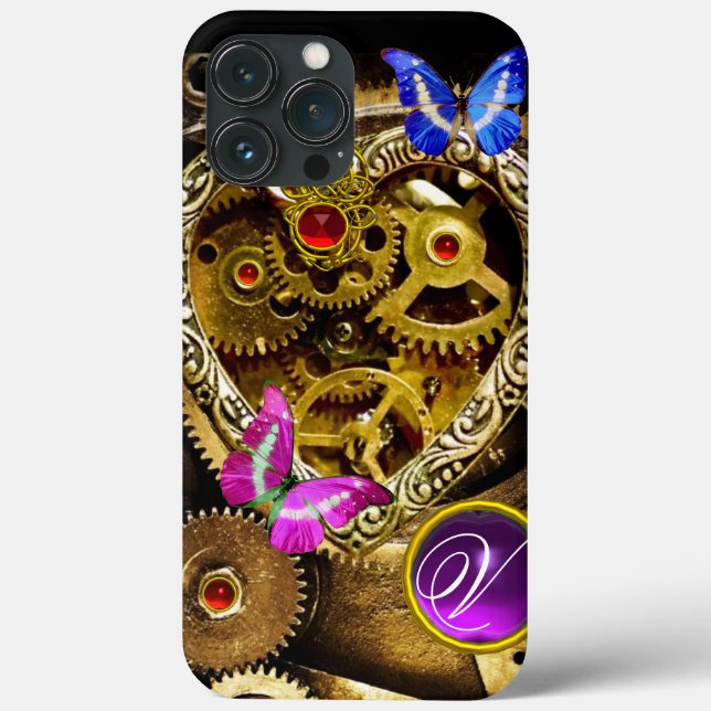 STEAM PUNK HEART,GEARS,GEMS,SMITTFILER MONOGRAM (Baksida)
