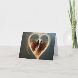 Steam Punk Kärlek Heart Digital Art Kort