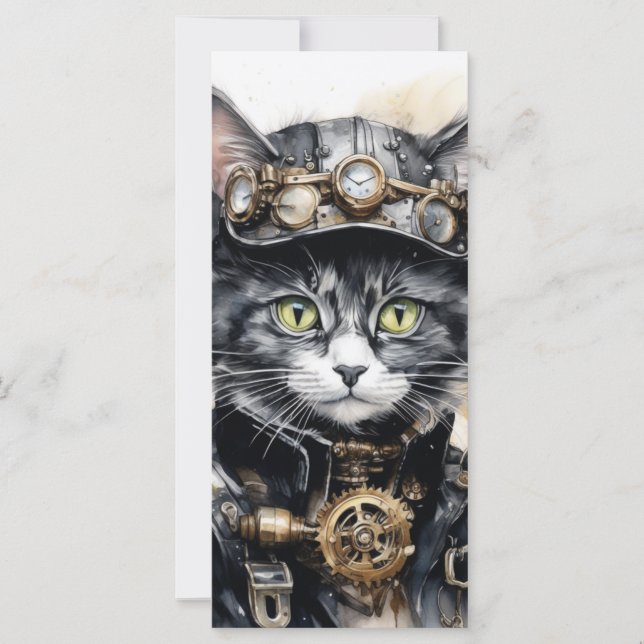 Steam Punk Kitten Card (Framsida)