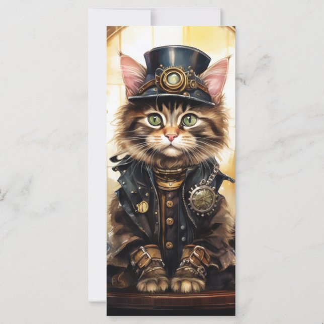 Steam Punk Kitten Card (Framsida)