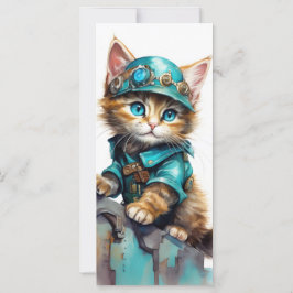 Steam Punk Kitten Card