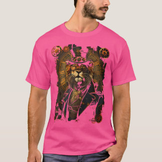 Steam Punk Lejon Steampunk Art T Shirt