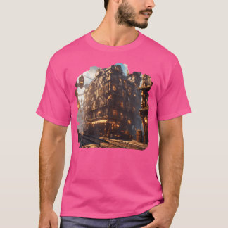 Steam Punk Mechanical City Steampunk City Aestheti T Shirt