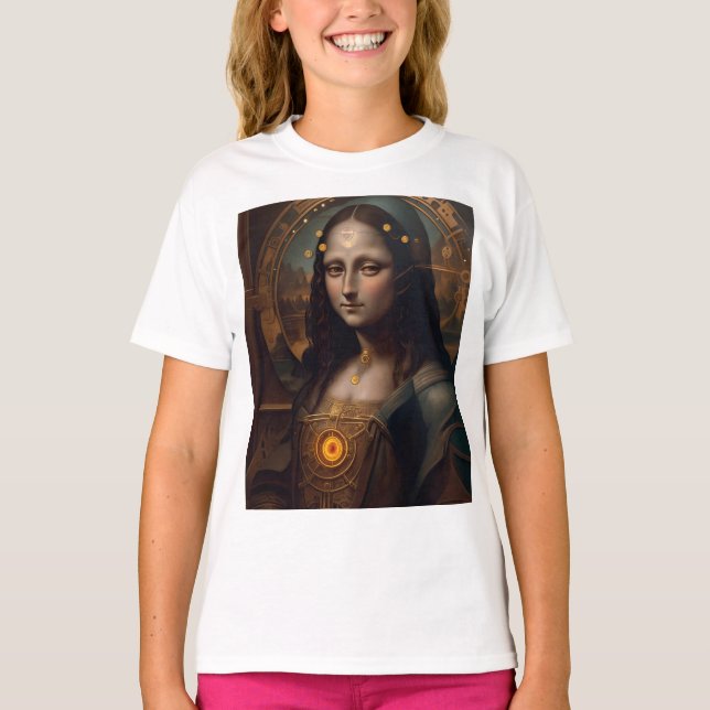 Steam Punk Mona Lisa T Shirt (Framsida)