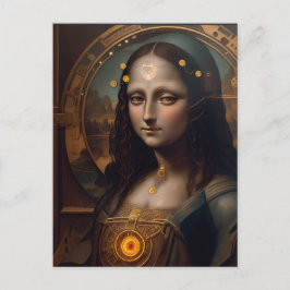 Steam Punk Mona Lisa Vykort