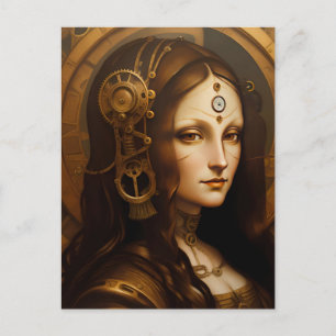 Steam Punky Mona Lisa Vykort