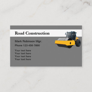 Steam Roller Road Construction Visitkort