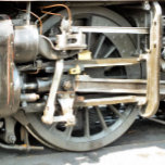 STEAM TÅG<br><div class="desc">En fotografisk utformning av hjulet från en ånga tåg.</div>