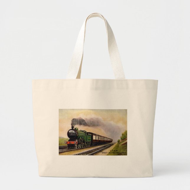 Steam Tåg Bag Jumbo Tygkasse (Framsidan)