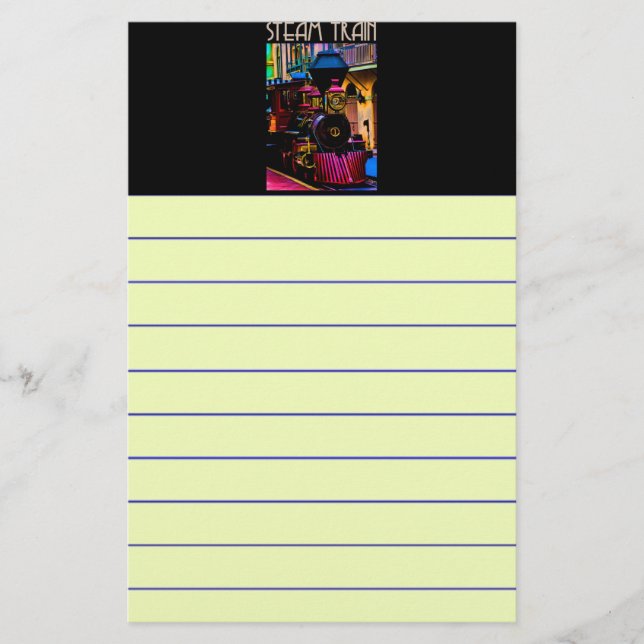 Steam Tåg Brevpapper (Framsida)