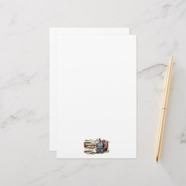 STEAM TÅG BREVPAPPER (Fram/Back In Situ)