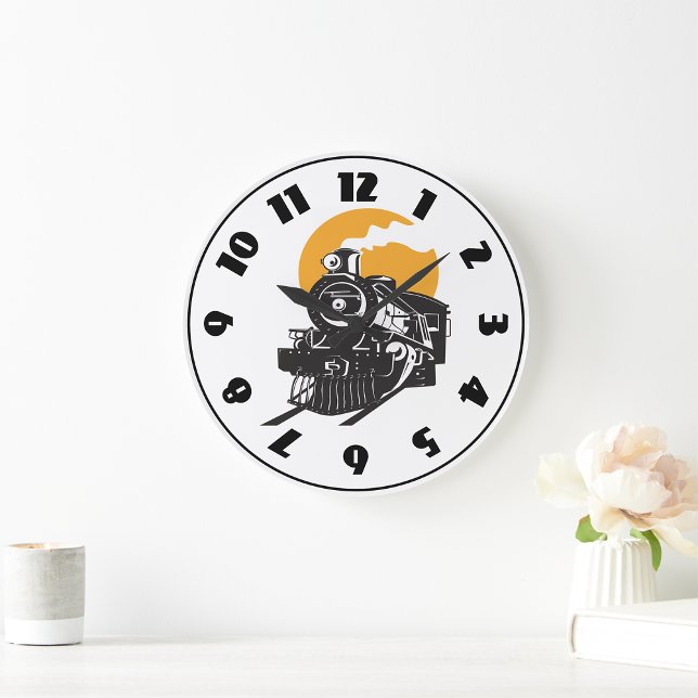 Steam Tåg Clock Stor Klocka (Skapare uppladdad)