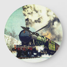 Steam Tåg Clock