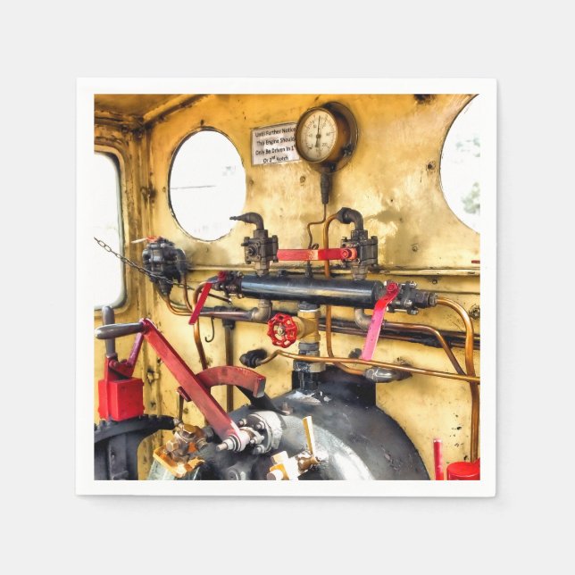 STEAM TÅG FOOTPLATE PAPPERSSERVETT (Framsidan)