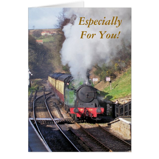 STEAM TÅG HÄLSNINGSKORT (Framsidan)