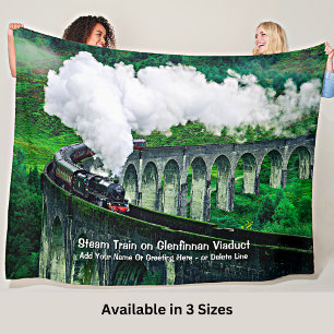 Steam Tåg i Glenfinnan Viaduct - Lägg till Namn Fleecefilt