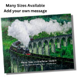 Steam Tåg i Glenfinnan Viaduct - Lägg till Namn Pussel<br><div class="desc">Stryk Tåg i Glenfinnan Viaduct - Lägg till ditt namn eller Hälsning - Ändra vilken text som helst eller tomt om du vill ta bort texten. Se min affär för mycket mer Steam och Diesel Tåg Gift Ideas.</div>
