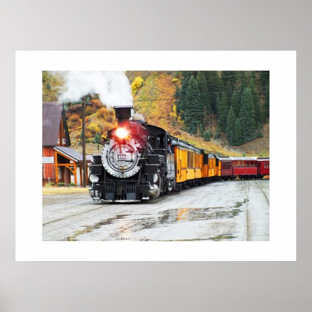 Steam tåg i Silverton Poster (Framsidan)