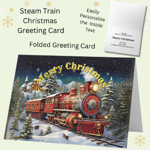 Steam Tåg jul Kort