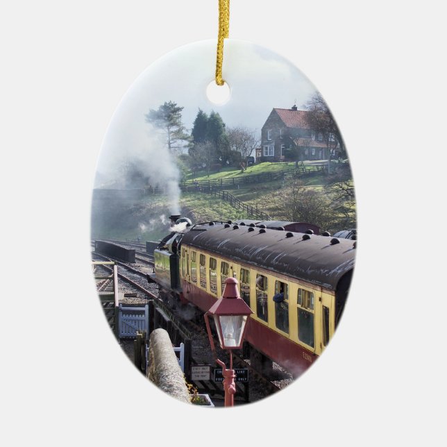 STEAM TÅG JULGRANSPRYDNAD KERAMIK (Framsidan)