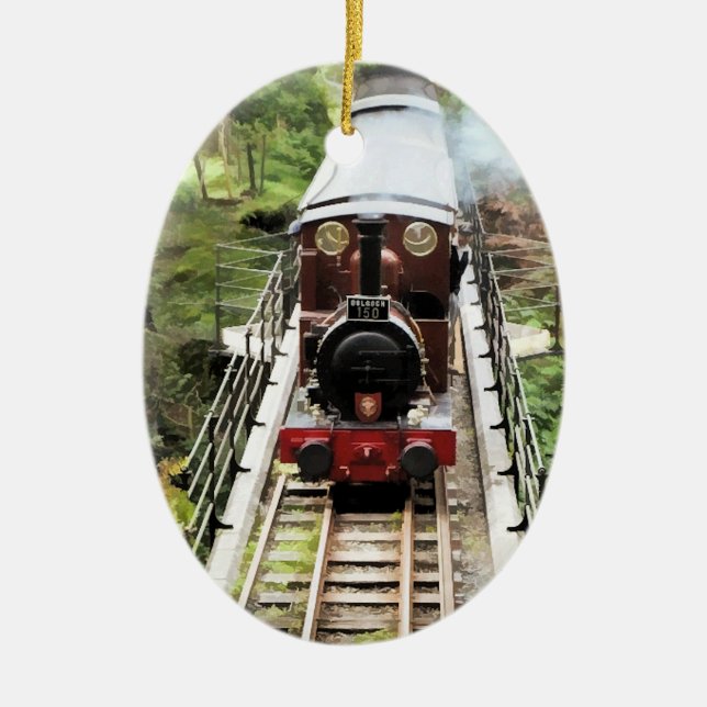 STEAM TÅG JULGRANSPRYDNAD KERAMIK (Framsidan)