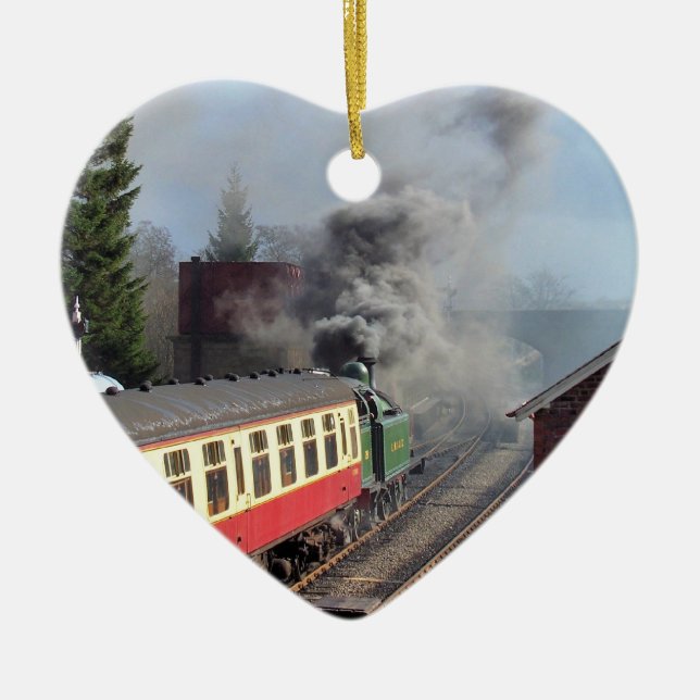 STEAM TÅG JULGRANSPRYDNAD KERAMIK (Framsidan)