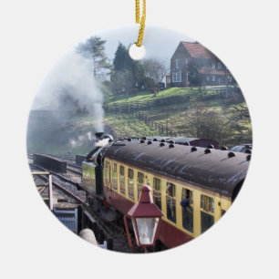 STEAM TÅG JULGRANSPRYDNAD KERAMIK
