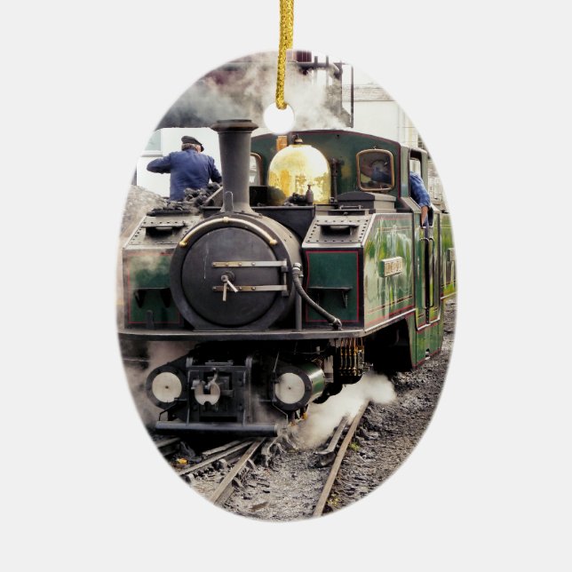 STEAM TÅG JULGRANSPRYDNAD KERAMIK (Framsidan)