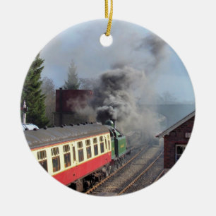 STEAM TÅG JULGRANSPRYDNAD KERAMIK