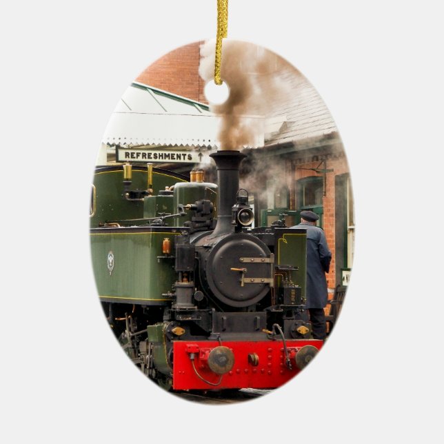 STEAM TÅG JULGRANSPRYDNAD KERAMIK (Framsidan)
