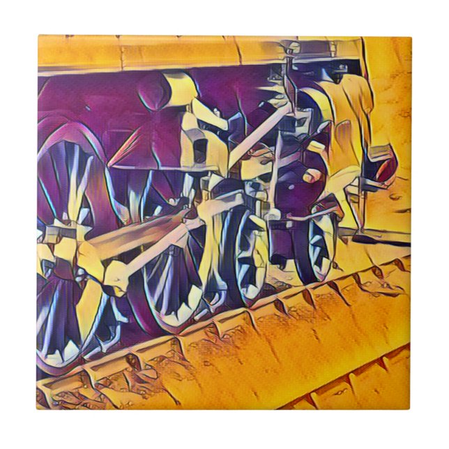 STEAM TÅG KAKELPLATTA (Framsidan)