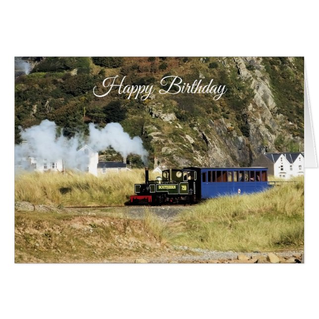 STEAM TÅG-KORT HÄLSNINGSKORT (Framsidan Horizontal)
