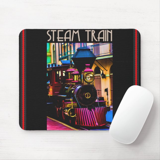 Steam Tåg Mouse Pad Musmatta (Med mus)