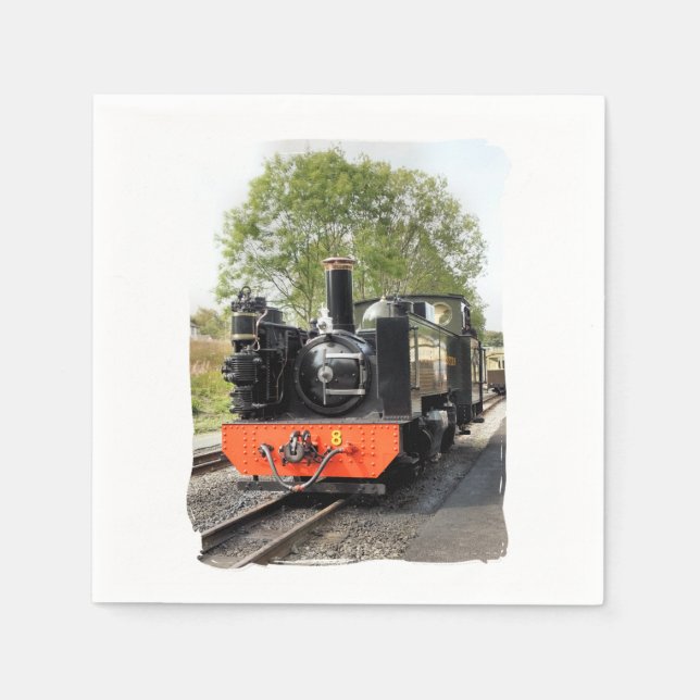 STEAM TÅG PAPPERSSERVETT (Framsidan)