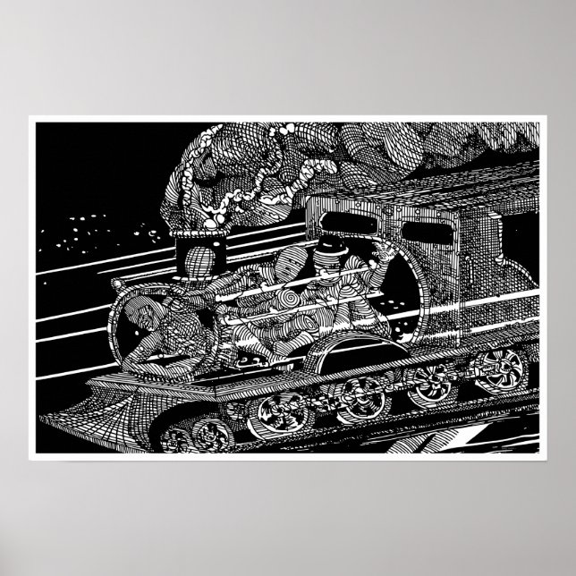 STEAM TÅG POSTER (Framsidan)