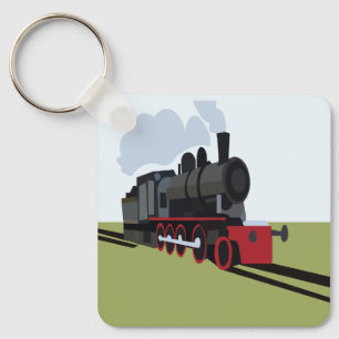 Steam Tåg Railroad Nyckelring