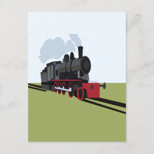 Steam Tåg Railroad Vykort