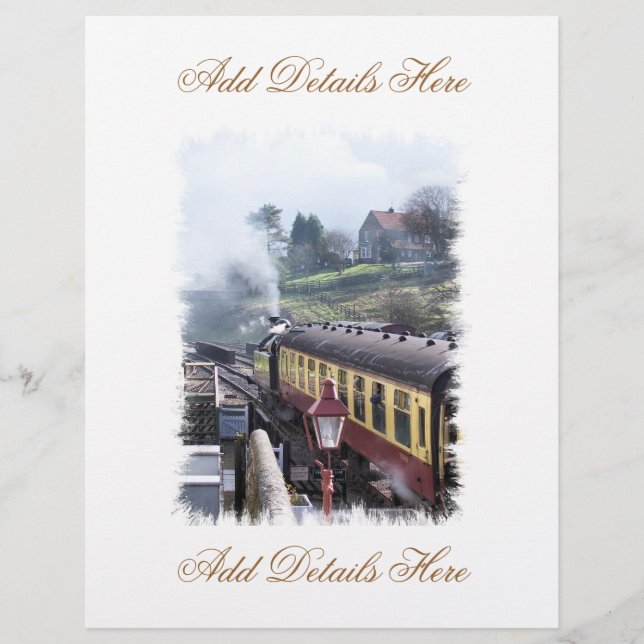 STEAM TÅG REKLAMBLAD (Framsidan)