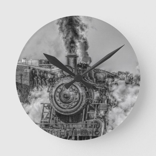 Steam Tåg Rund Klocka (Framsida)