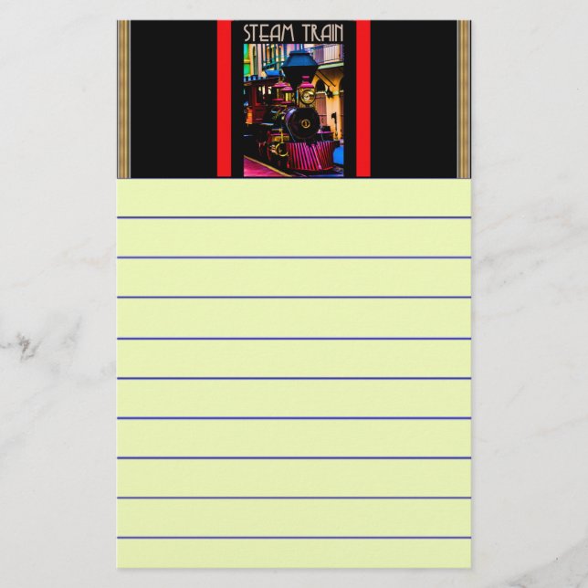 Steam Tåg Stationery Brevpapper (Framsida)