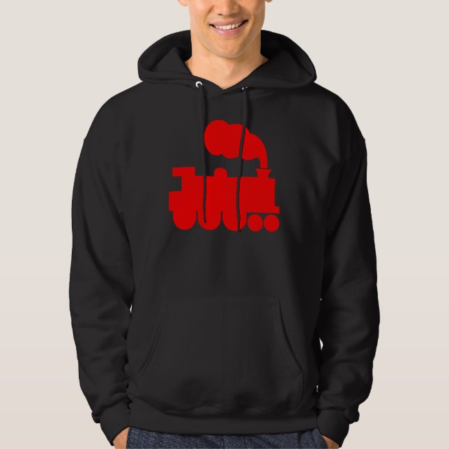 Steam Tåg Symbol - Red Hoodie (Framsida)