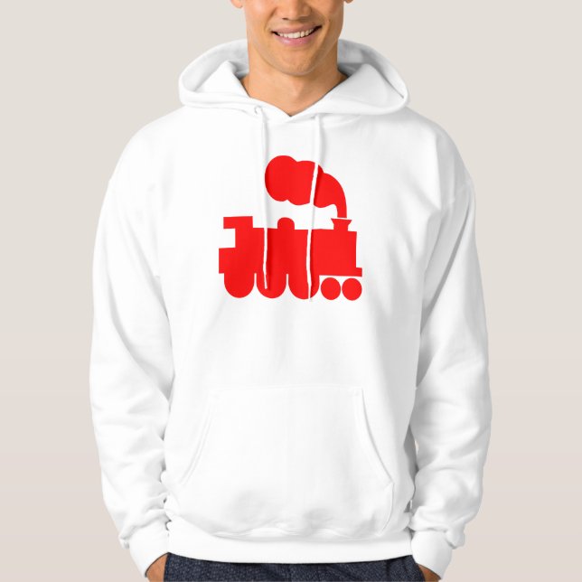 Steam Tåg Symbol - Red Hoodie (Framsida)