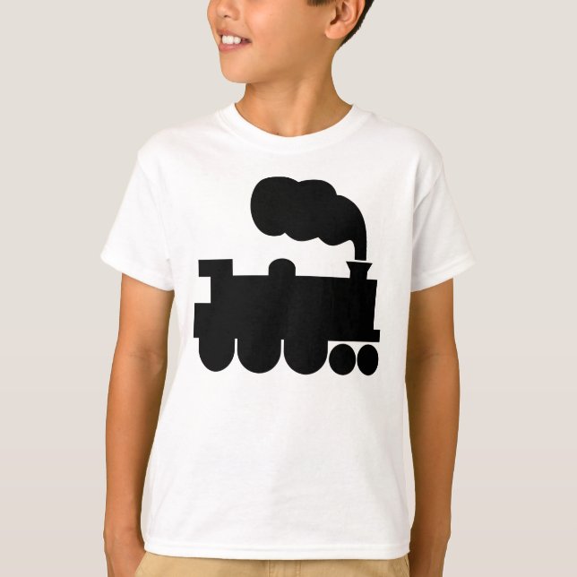 Steam Tåg Symbol - svart T-shirt (Framsida)