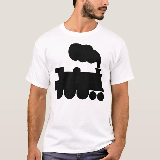Steam Tåg Symbol - svart T Shirt (Framsida)