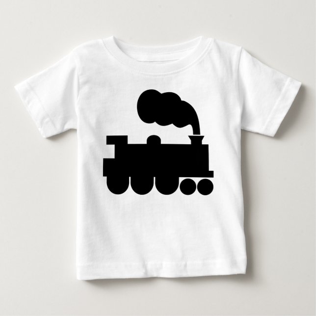 Steam Tåg Symbol - svart Tee (Framsida)