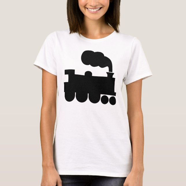 Steam Tåg Symbol - svart Tee (Framsida)