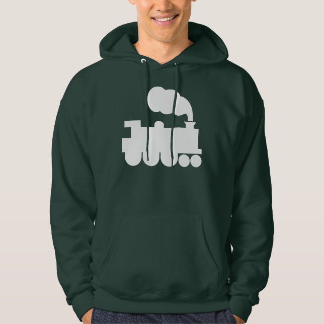 Steam Tåg Symbol - vit Hoodie (Framsida)
