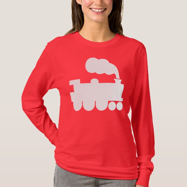 Steam Tåg Symbol - vit Tee (Framsida)