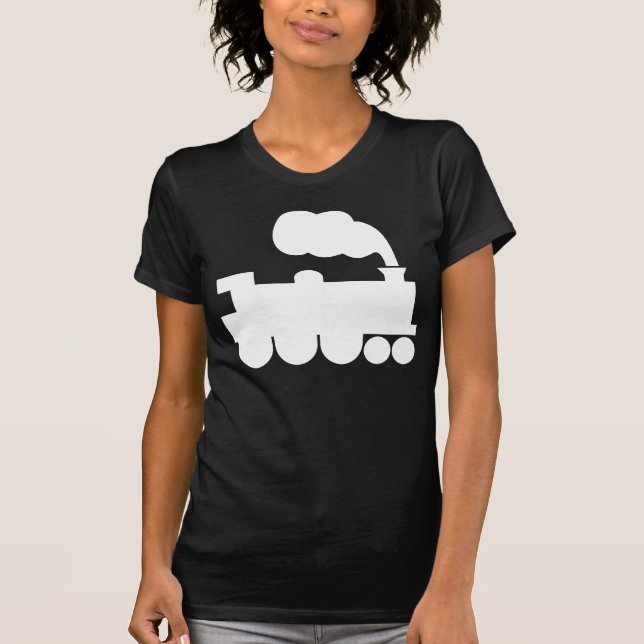 Steam Tåg Symbol - vit Tee (Framsida)